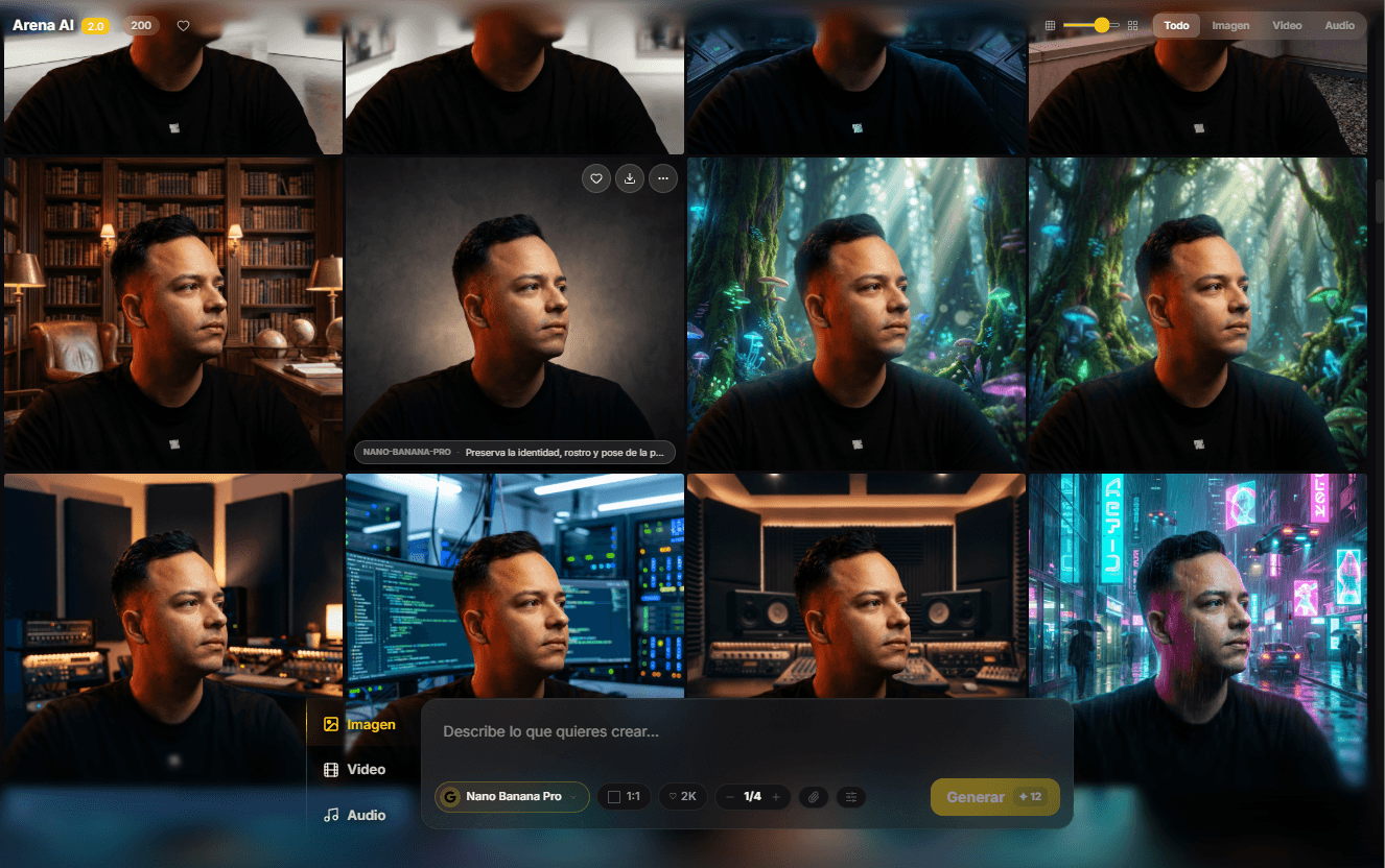 Arena AI v2.0 — Genera video e imágenes con HappyHorse v1.0, Veo 3.1, Kling 3.0 y Seedance 2.0