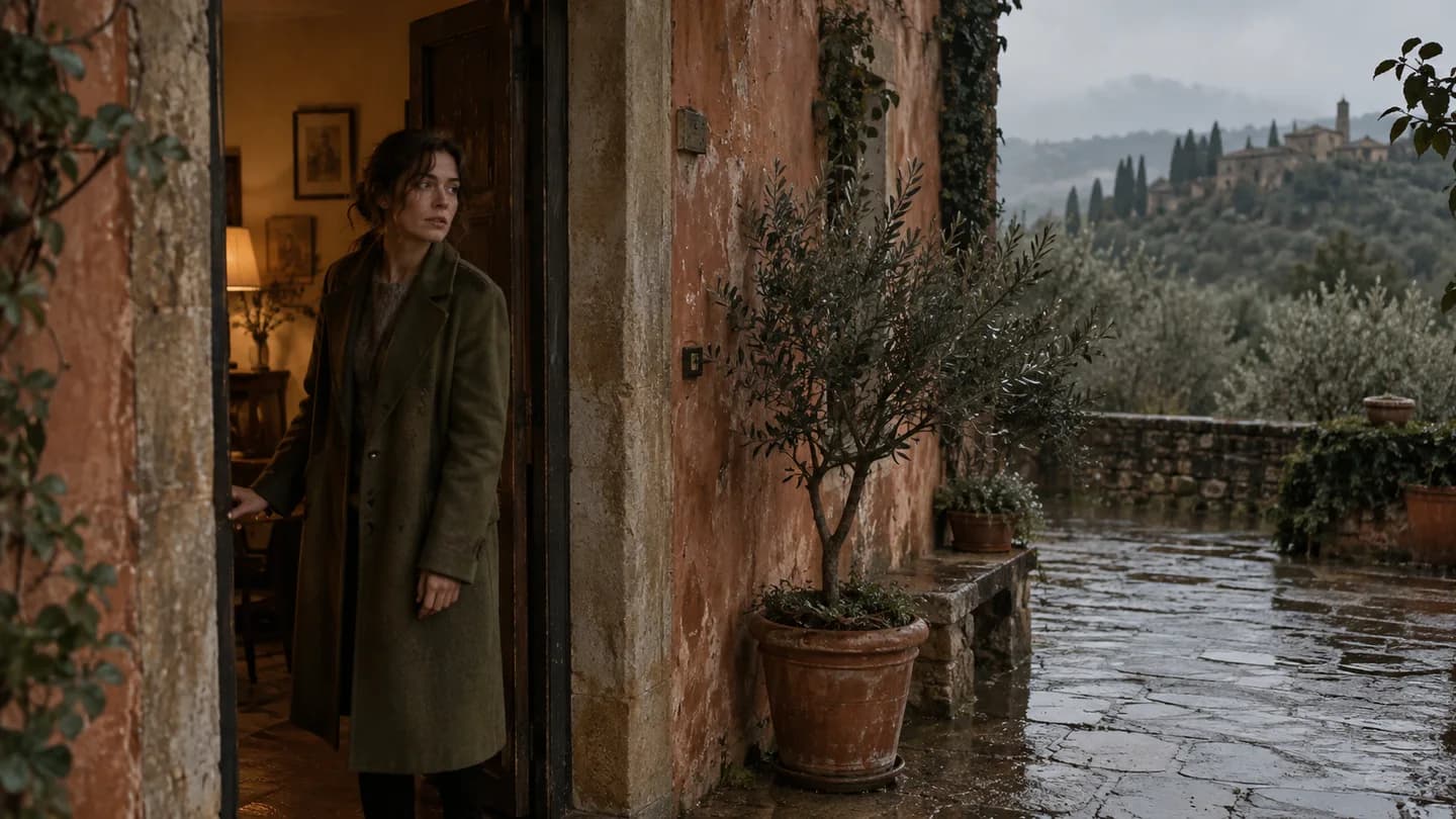 Referencia cinematográfica en tonos tierra