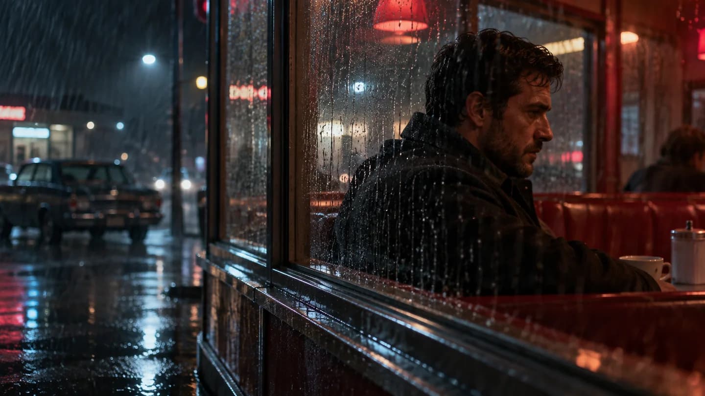 Referencia cinematográfica con iluminación de neón