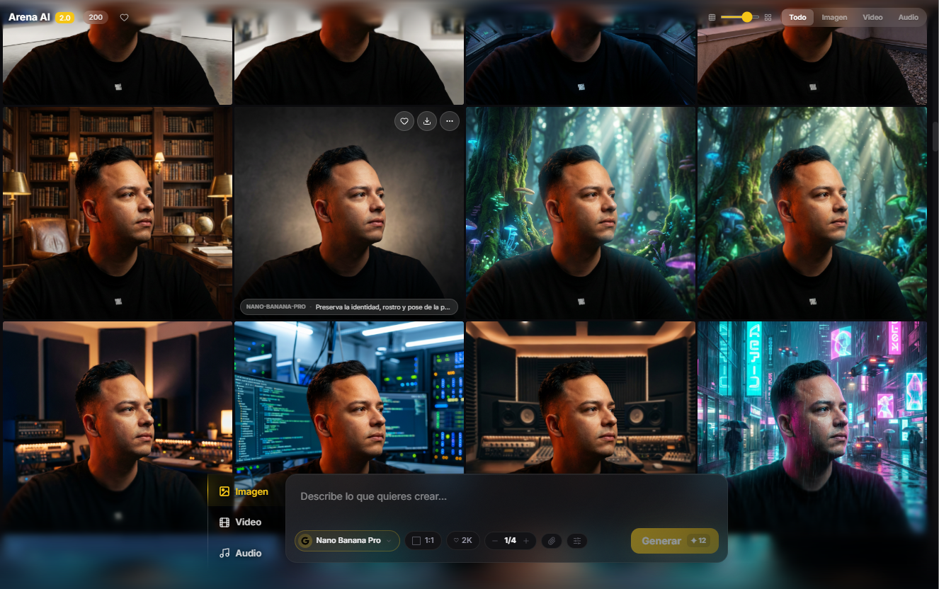 Arena AI v2.0 — Genera video e imágenes con HappyHorse v1.0, Veo 3.1, Kling 3.0 y Seedance 2.0